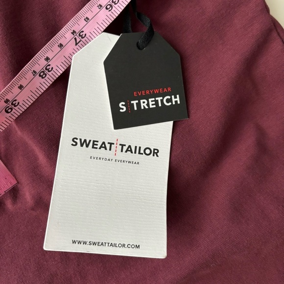 Swet Tailor Men’s Everyday Stretch Chino Shorts Red Size 40 New - Picture 4 of 7